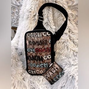 NEW with tags & OUT OF STOCK Coach Coach X Mint + Serf Crossbody & card holder!